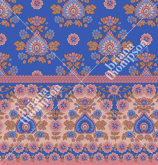 Babushka - Intricate & Eclectic Floral Bohemian Print for Clothing & Swimwear