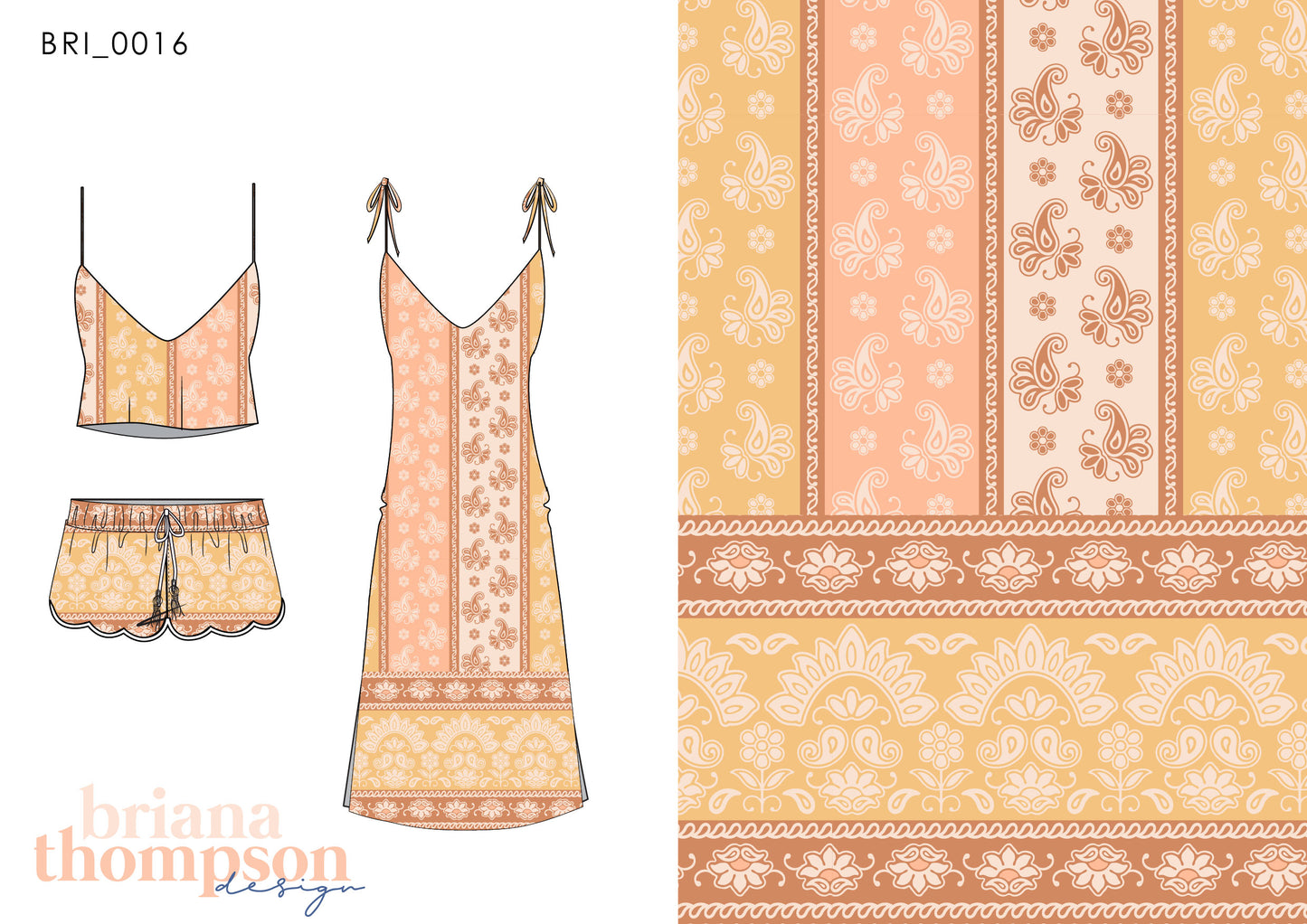 Sunbleach – Soft Pastel Eclectic Border Print