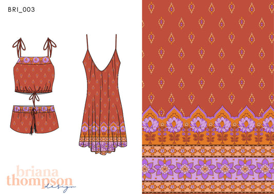 She's a Wildflower - Boho Style Border Print