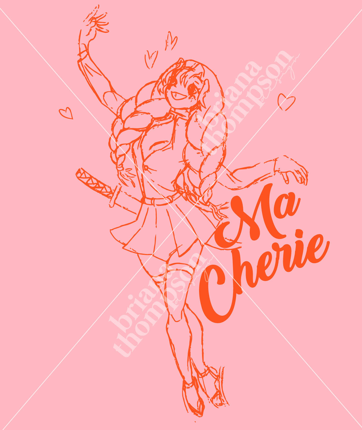 Ma Chérie – Hand-Drawn T-Shirt Design by Poppy