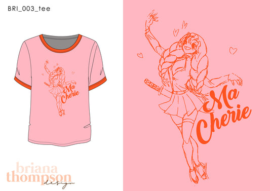 Ma Chérie – Hand-Drawn T-Shirt Design by Poppy