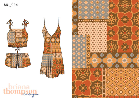 Age of Aquarius - Bohemian Patchwork Print