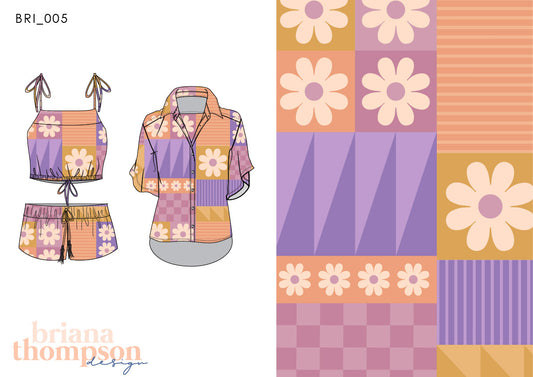 Walking on Sunshine – Bold Patchwork Print Design