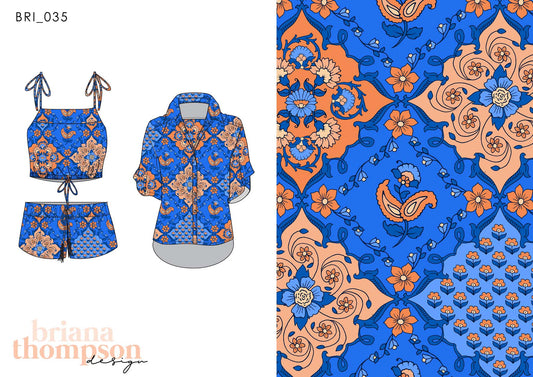 Field of Daisies - Bold, Colourful & Eclectic Bohemian Tile Print