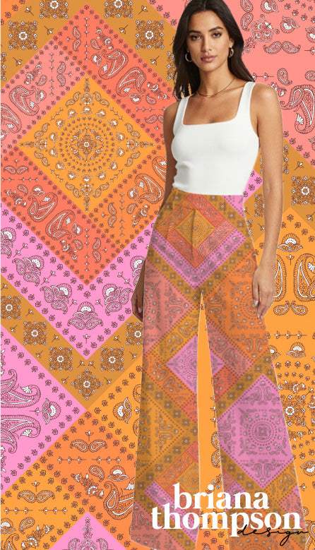 Road to Jaipur  - Intricate and Colourful Bohemian Patch Paisley Print