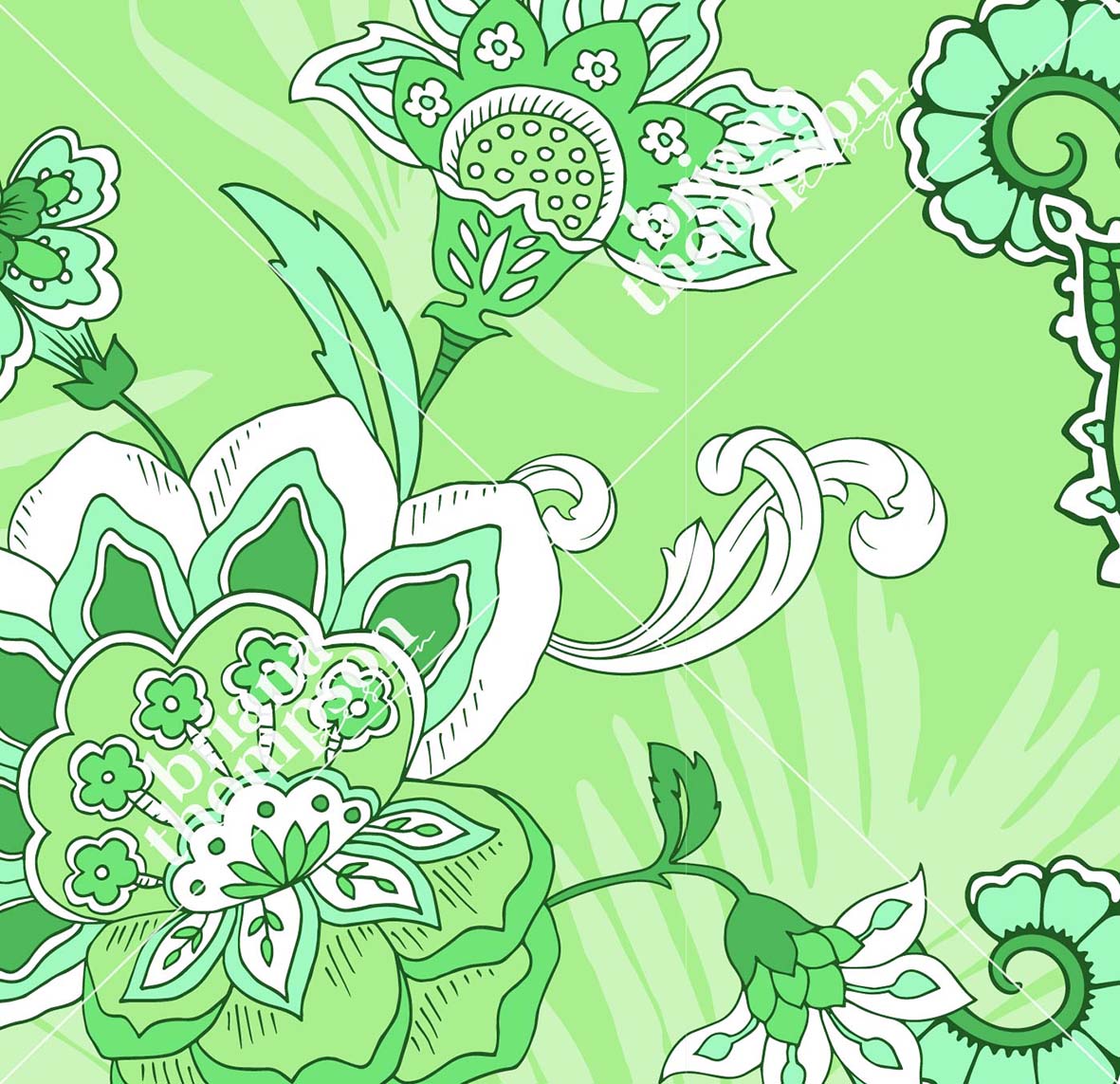 Happy Hour - Tonal Eclectic Bohemian Paisley Jungle Print