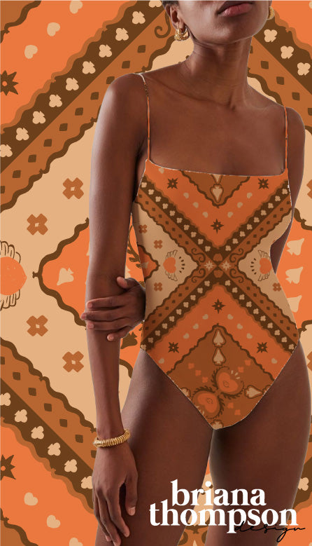 Peace Angel - Bohemian Style Scarf Print Design for Clothing & Swimwear