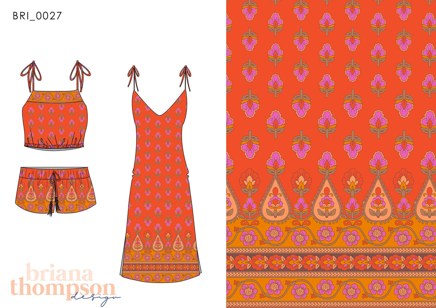Harvest Moon - Boho Style Paisley Border Print