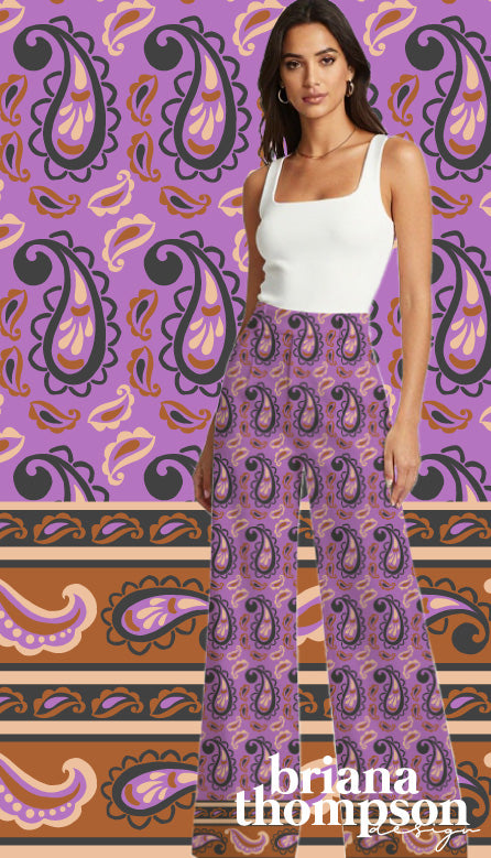 Gypsy Eyes – Bohemian Eclectic Paisley Border Print