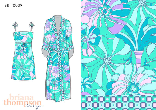 Neon Jungle - 'Pucci-Inspired' Fun Bold Eclectic Floral Jungle Twin Print