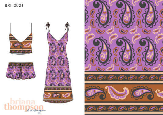 Gypsy Eyes – Bohemian Eclectic Paisley Border Print