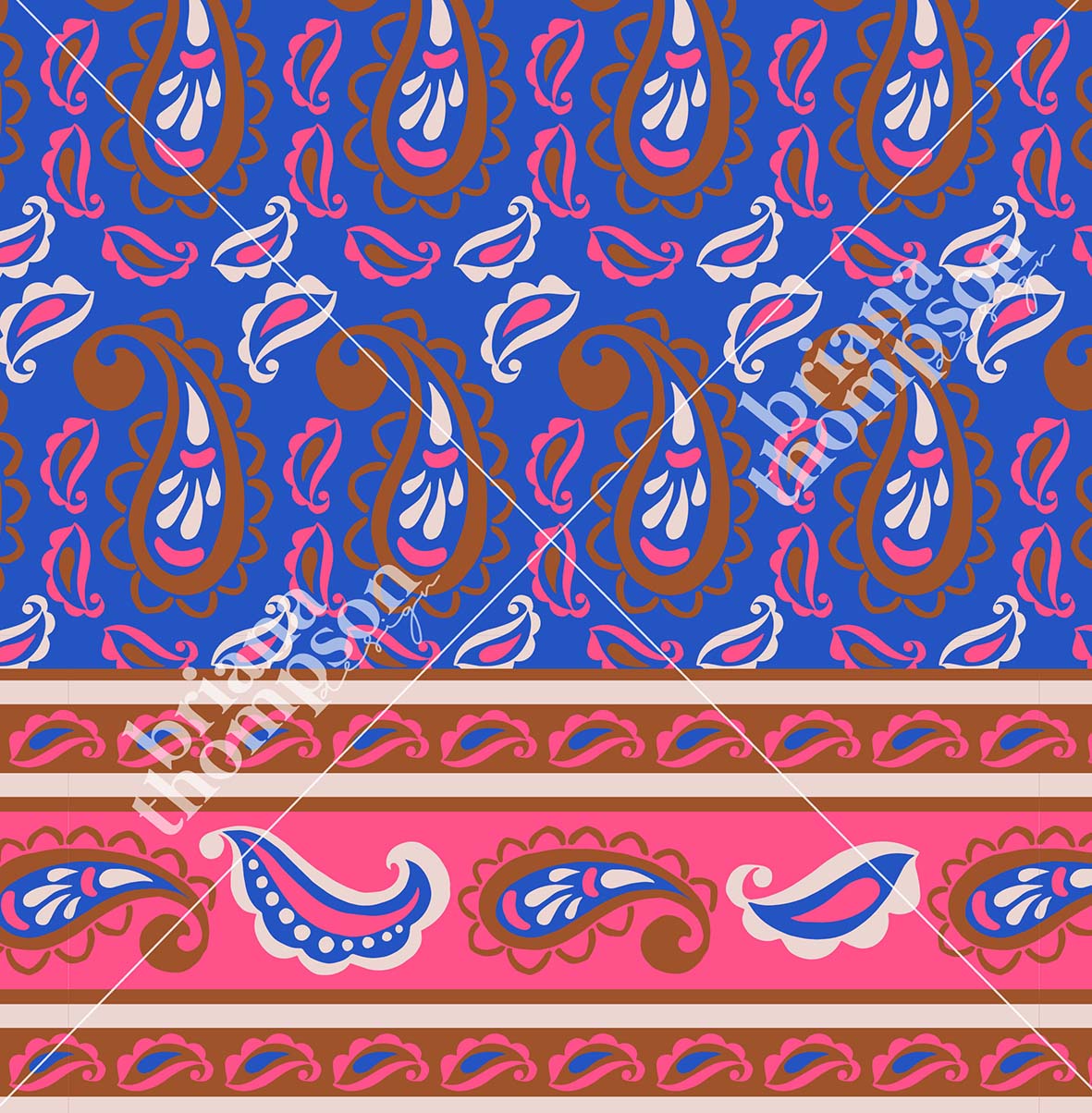 Gypsy Eyes – Bohemian Eclectic Paisley Border Print