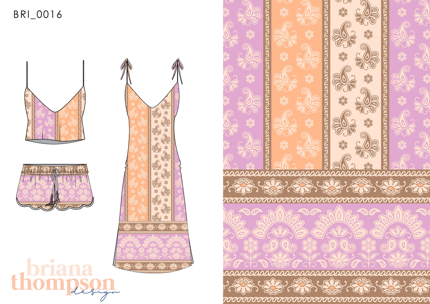Sunbleach – Soft Pastel Eclectic Border Print