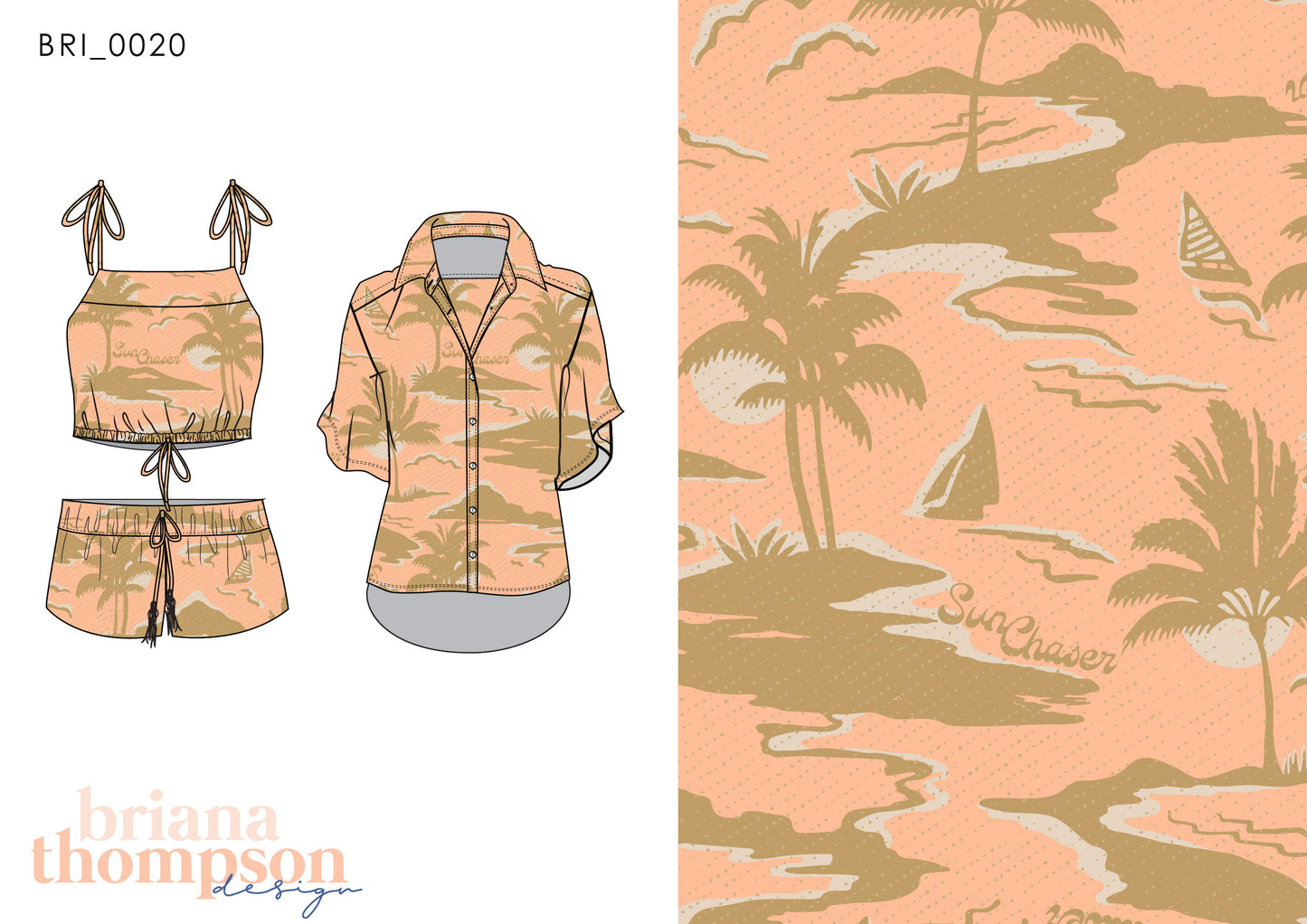 Sunset Souvenir - Hawaiian Style Tropical Print