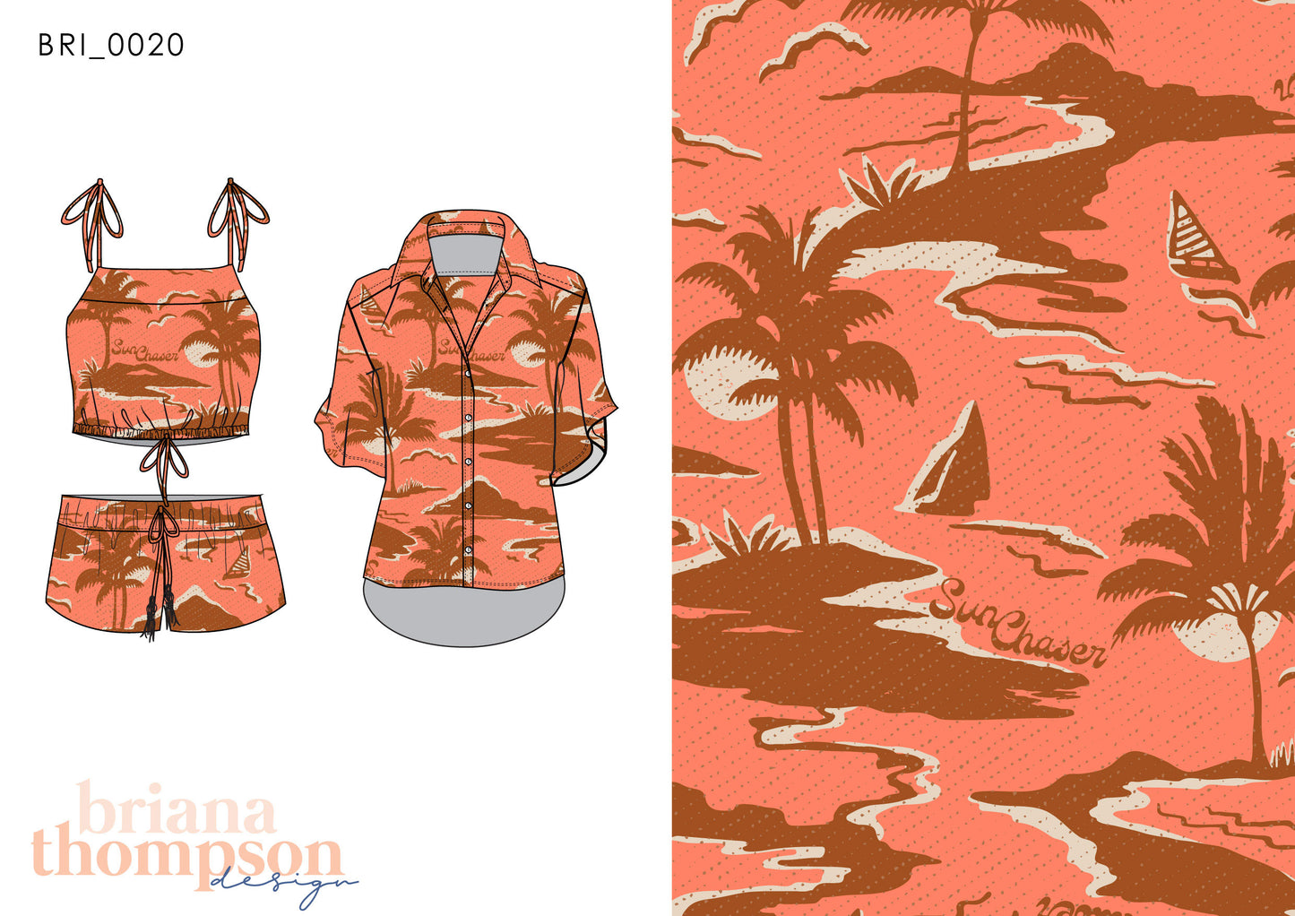 Sunset Souvenir - Hawaiian Style Tropical Print