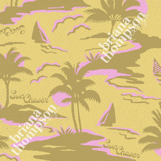 Sunset Souvenir - Hawaiian Style Tropical Print
