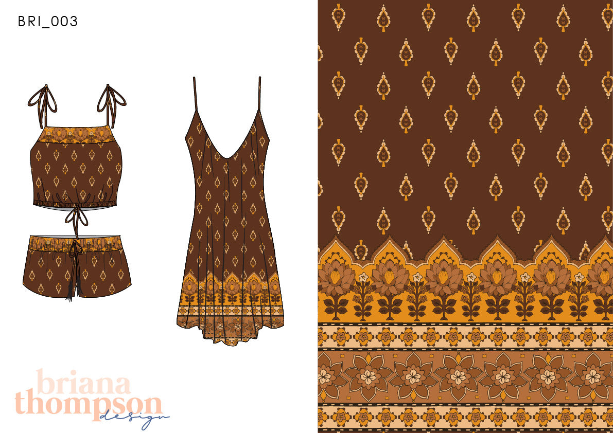 She's a Wildflower - Boho Style Border Print