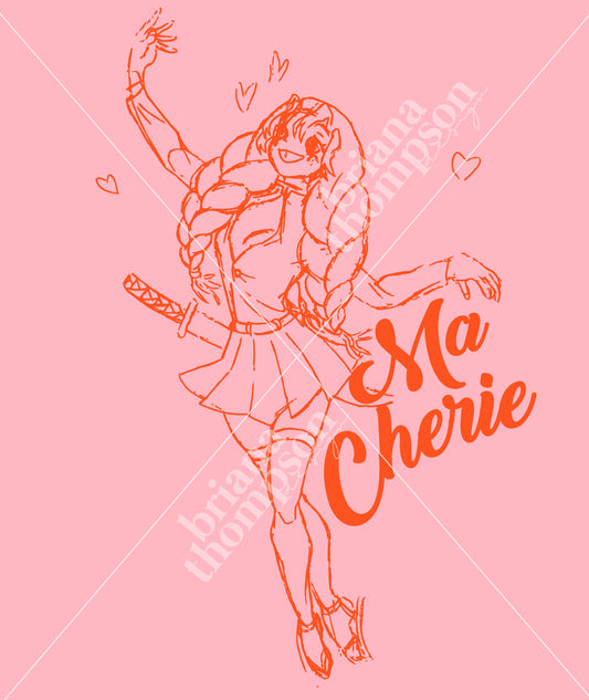Ma Chérie – Hand-Drawn T-Shirt Design by Poppy
