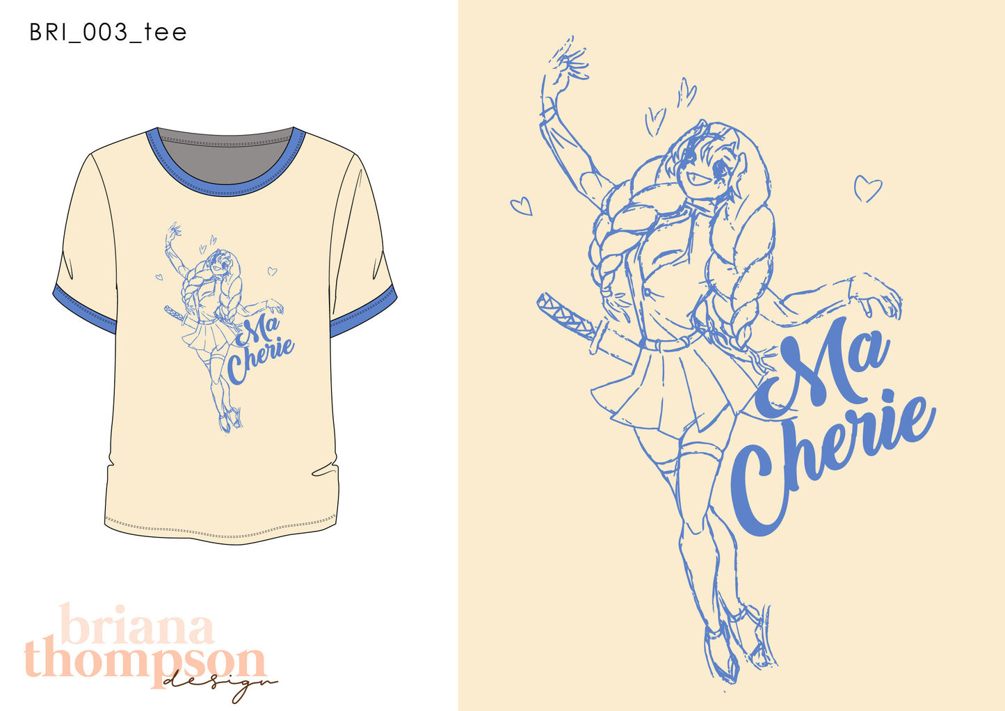 Ma Chérie – Hand-Drawn T-Shirt Design by Poppy