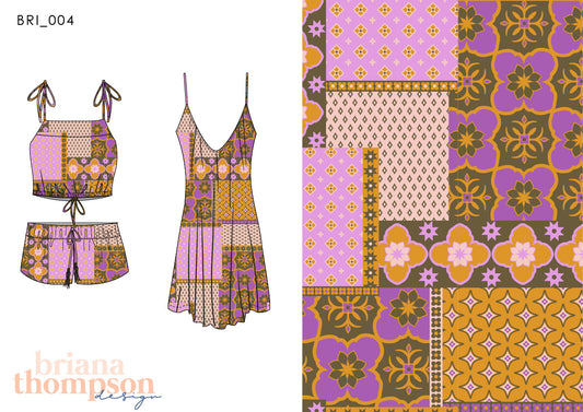 Age of Aquarius - Bohemian Patchwork Print