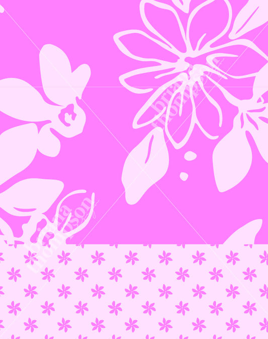 Push the little Daisies – Abstract Twin Floral Repeat Print