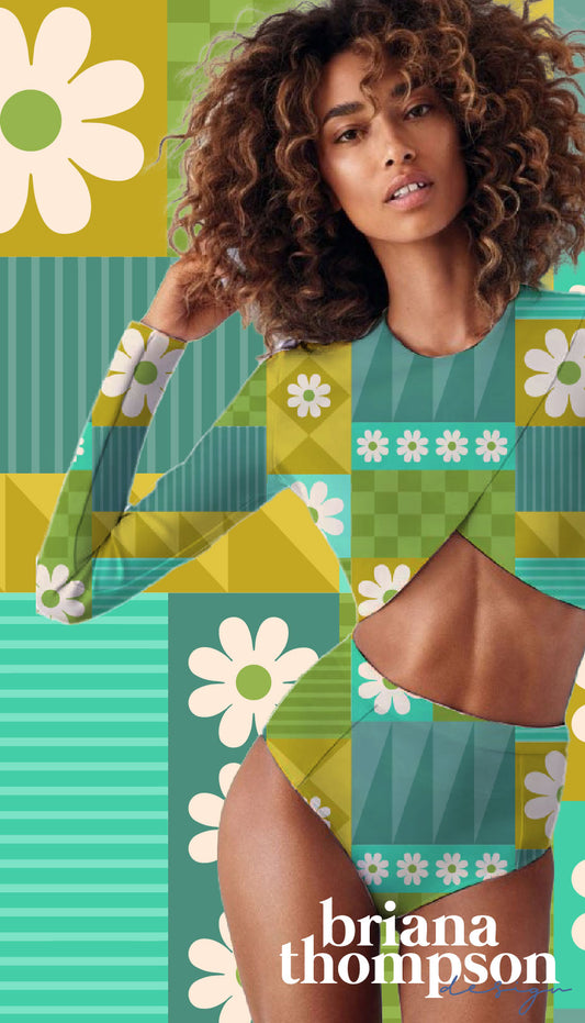 Walking on Sunshine – Bold Patchwork Print Design