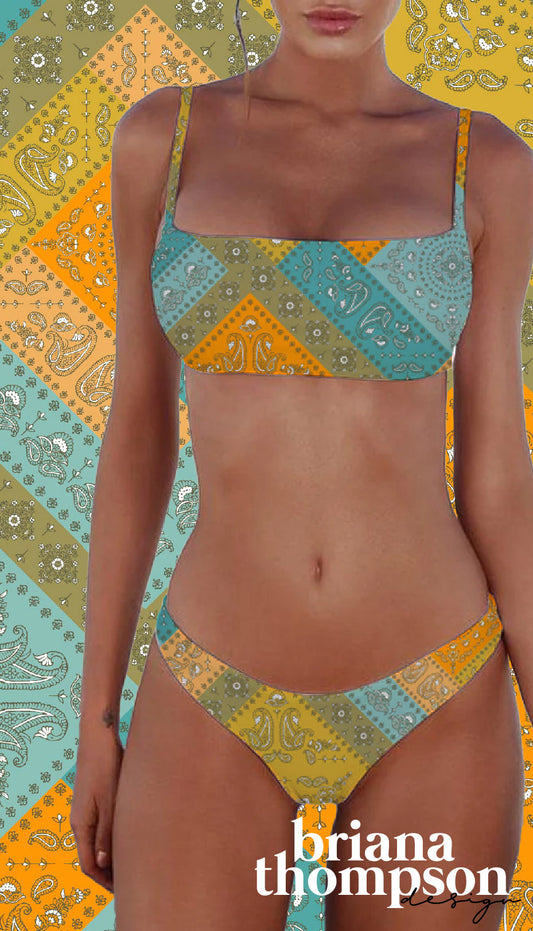 Road to Jaipur  - Intricate and Colourful Bohemian Patch Paisley Print