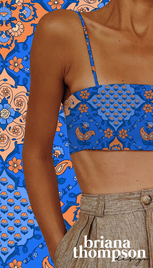 Field of Daisies - Bold, Colourful & Eclectic Bohemian Tile Print