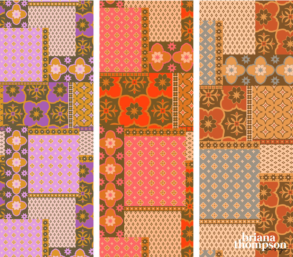 Age of Aquarius - Bohemian Patchwork Print
