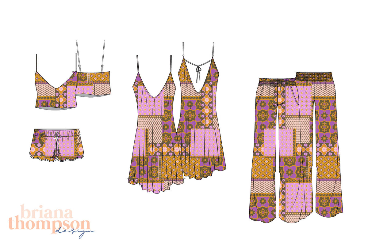 Age of Aquarius - Bohemian Patchwork Print