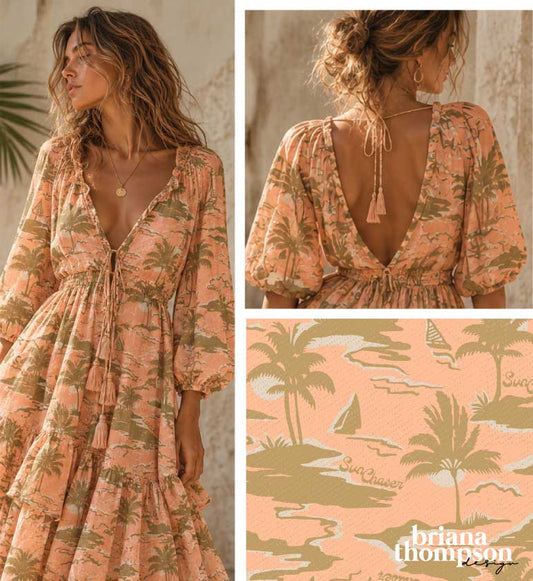Sunset Souvenir - Hawaiian Style Tropical Print